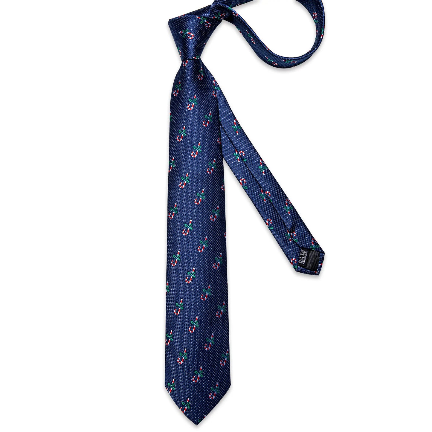 Candy Cane In Blue Silk Tie Set