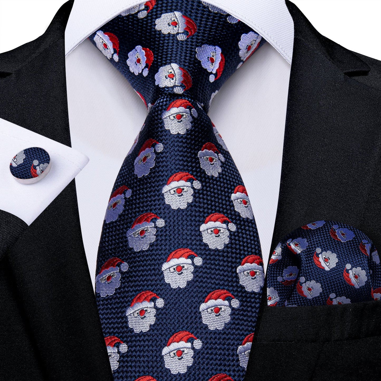 Santa Claus In Blue Tie Set