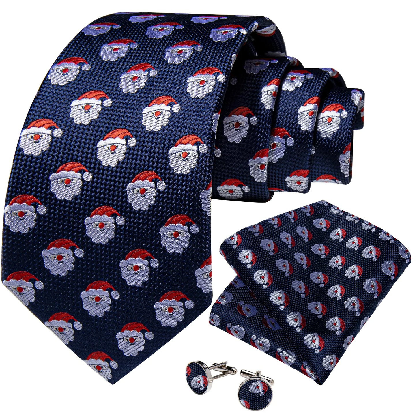 Santa Claus In Blue Tie Set