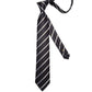Luxury White Lines In Black Silk Tie Set - Masculine Clothes
