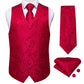 Red Paisley Vest Set - Masculine Clothes