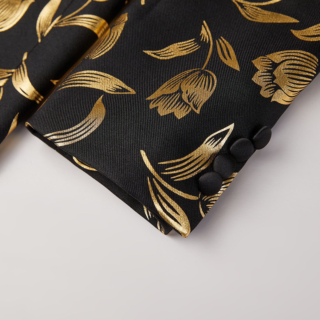 Gold Tulips In Black Tuxedo Jacket