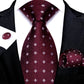 White Tiny Flowers In Burgundy Tie Set - Masculine Clothes