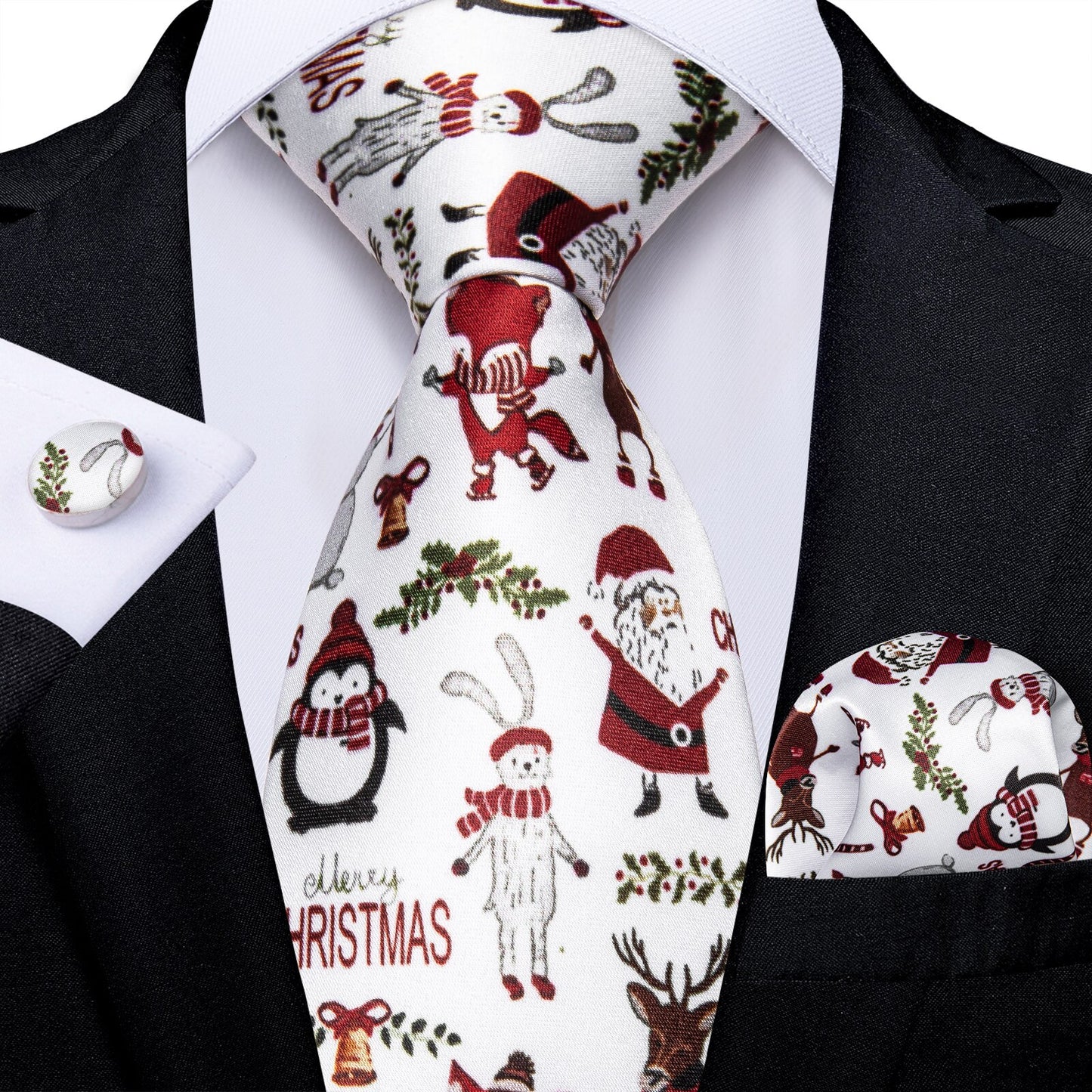 Christmas Decor In White Tie Set