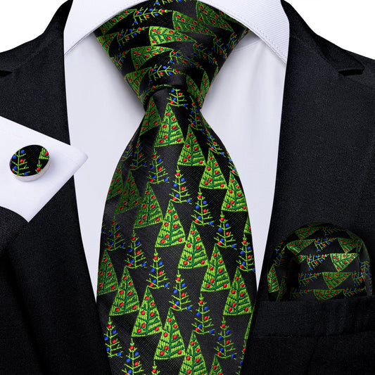 Xmas Pine Tree Tie Set