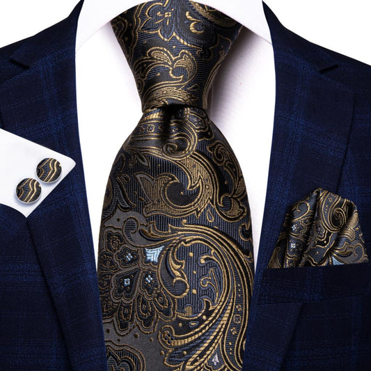 Gold Peacock with Diamonds Tie Set