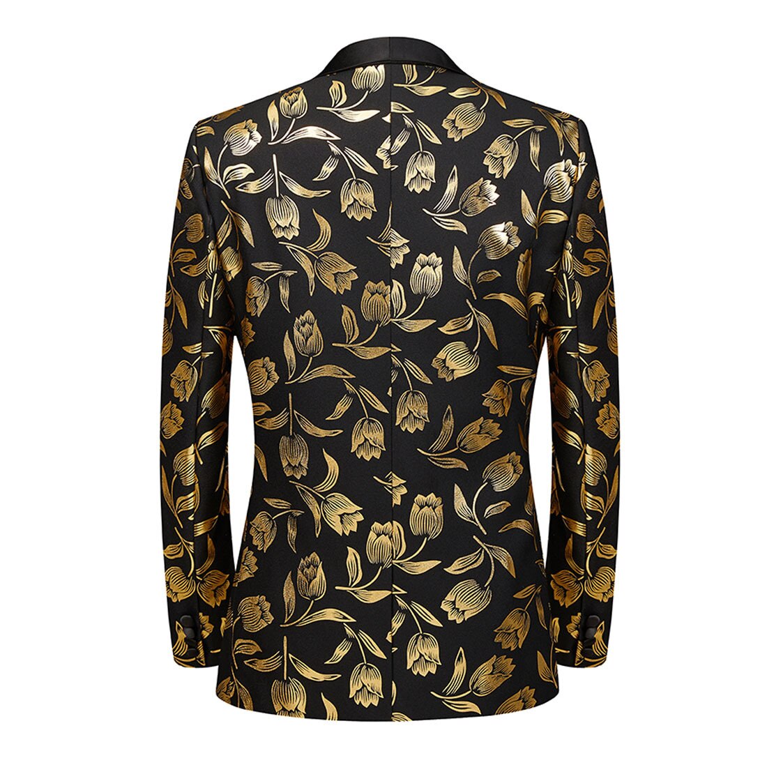 Gold Tulips In Black Tuxedo Jacket