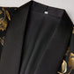 Gold Tulips In Black Tuxedo Jacket - Masculine Clothes