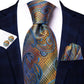 Sunset Silk Tie, Pocket Square and Cufflinks - Masculine Clothes