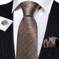 Choco Caramel Silk Tie Set - Masculine Clothes