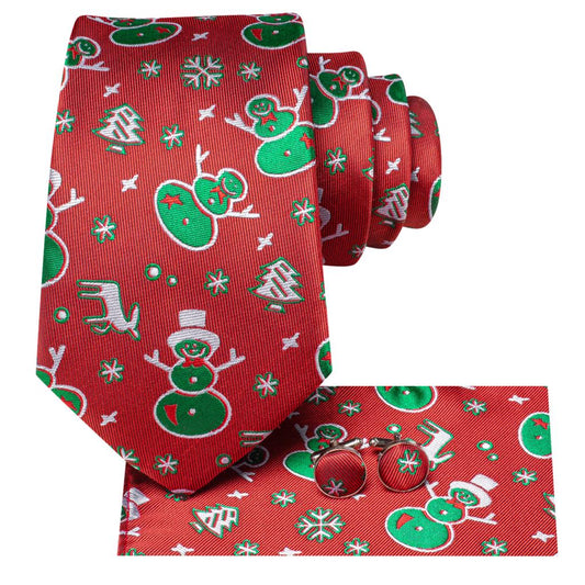 Snowman In Red Tie Set