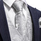 White Paisley Vest Set - Masculine Clothes