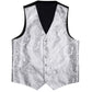 White Paisley Vest Set - Masculine Clothes