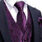 Purple Silk Vest Set