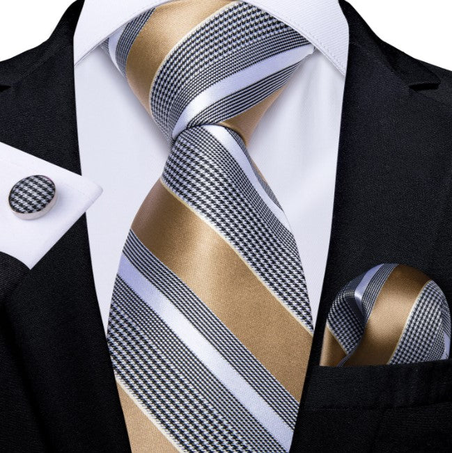 Brown Silk Tie Set