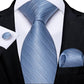 Blue Lines Tie Set - Masculine Clothes