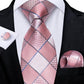 Pink and White Diamonds Tie Set - Masculine Clothes