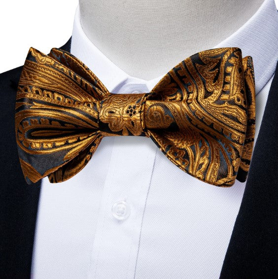 Golden Brown Bow Tie Set