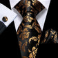 Gold Floral Tie Set - Masculine Clothes