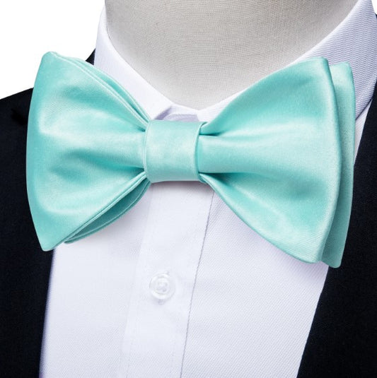 Mint Green Silk Bow Tie Set