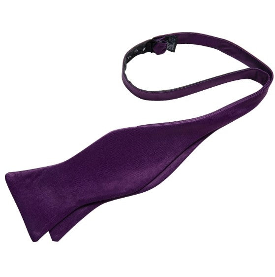 Purple Silk Bow Tie Set