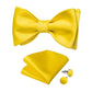 Yellow Silk Bow Tie Set - Masculine Clothes