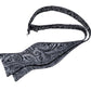 Silver Paisley Bow Tie Set in Black - Masculine Clothes