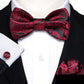 Red Wine Paisley Bow Tie