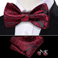 Red Wine Paisley Bow Tie