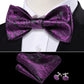 Purple Paisley Bow Tie Set - Masculine Clothes