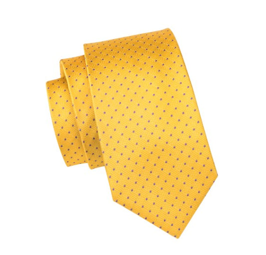 Yellow Dots XL Tie Set