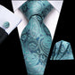 Vanish Blue Paisley Tie Set - Masculine Clothes