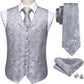 Floral Gray Paisley Vest Set