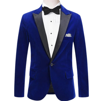 Blue Velvet Tuxedo Jacket