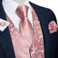 Pink Floral Paisley Vest Set