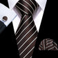 White Chocolate Stripes Tie Set - Masculine Clothes
