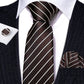 White Chocolate Stripes Tie Set - Masculine Clothes
