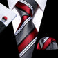 King Cobra Stripes in Red Tie Set - Masculine Clothes