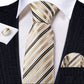 Mocha Chocolate Stripes Tie Set