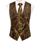 Gold Floral Paisley Vest Set