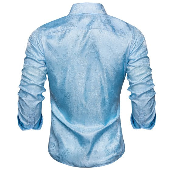 Powder Blue Silk Shirt