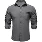 Plain Gray Silk Shirt