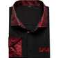 Red Silk Shirt in Plain Black