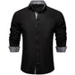 Plain Black Silk Shirt