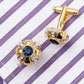 Blue Stone Cufflinks In Gold