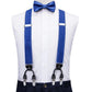 Double Blue Squares Suspender Set - Masculine Clothes