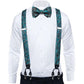 Teal Paisley Suspender Set - Masculine Clothes