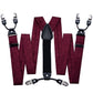 Burgundy Paisley Suspender Set - Masculine Clothes