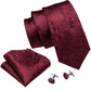 Burgundy Paisley Suspender Set - Masculine Clothes