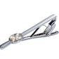 Golden Heart Tie Clip and Cufflinks inSilver - Masculine Clothes